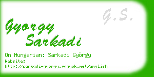 gyorgy sarkadi business card